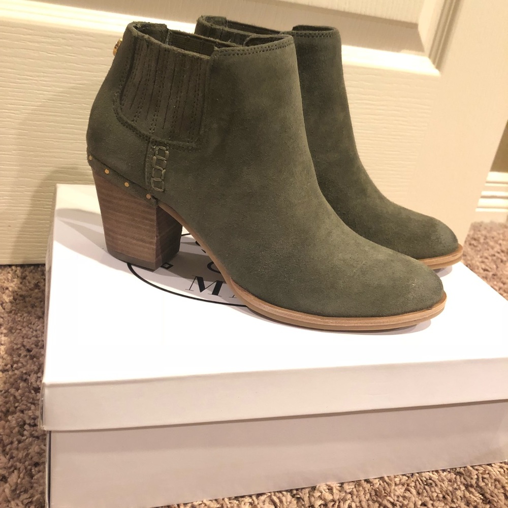Steve Madden Olive Suede Bootie